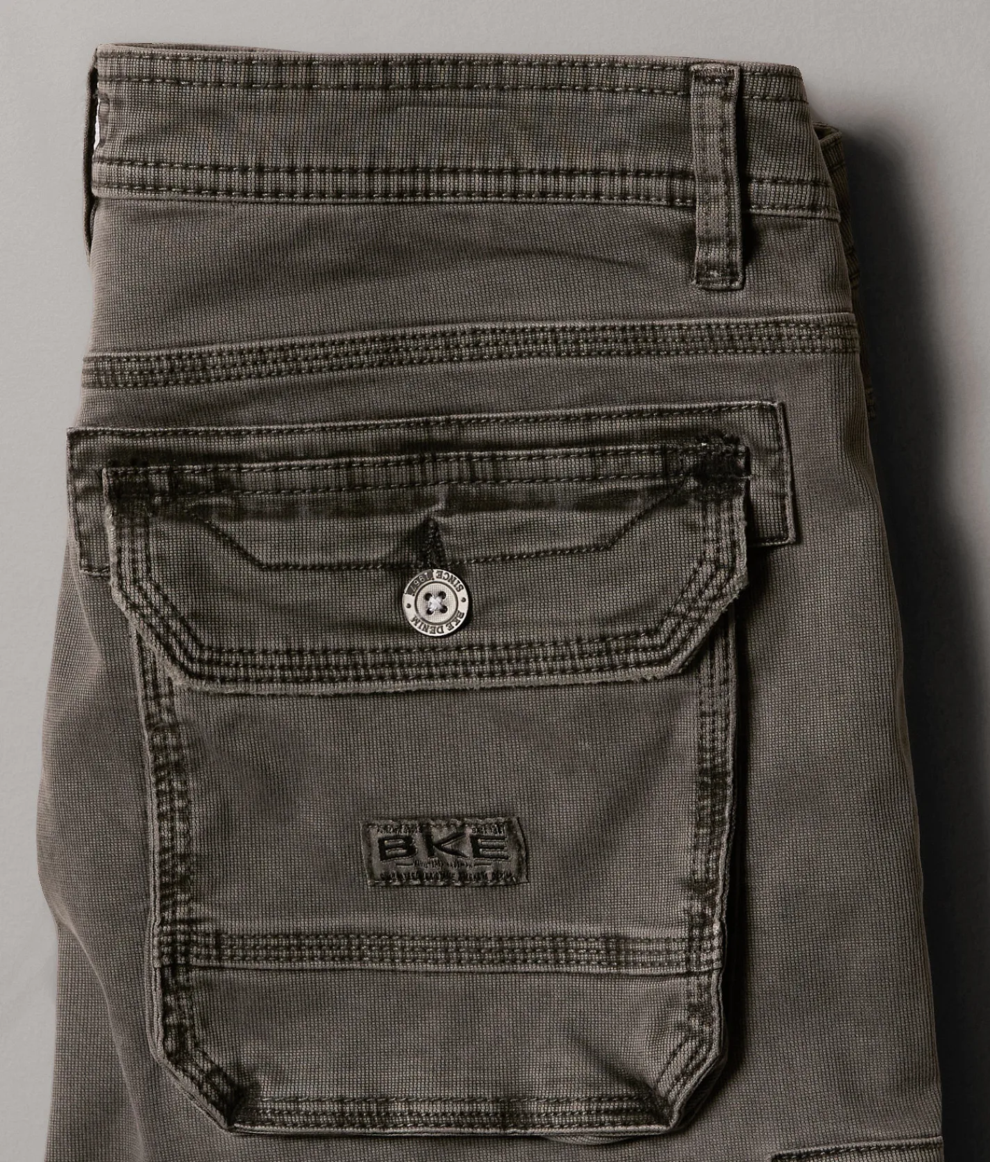 BKE Athletic Cargo Stretch Short Morally Grey Clearance