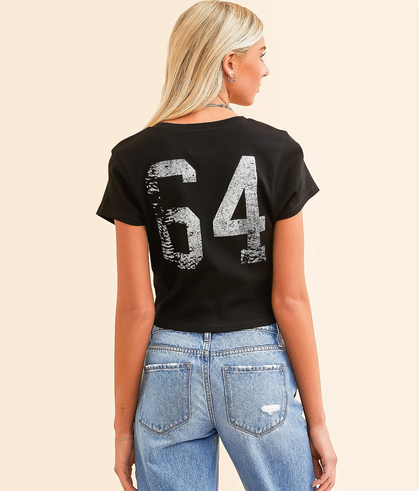 Tops | Modish Rebel Athletic Division Cropped T-Shirt Black
