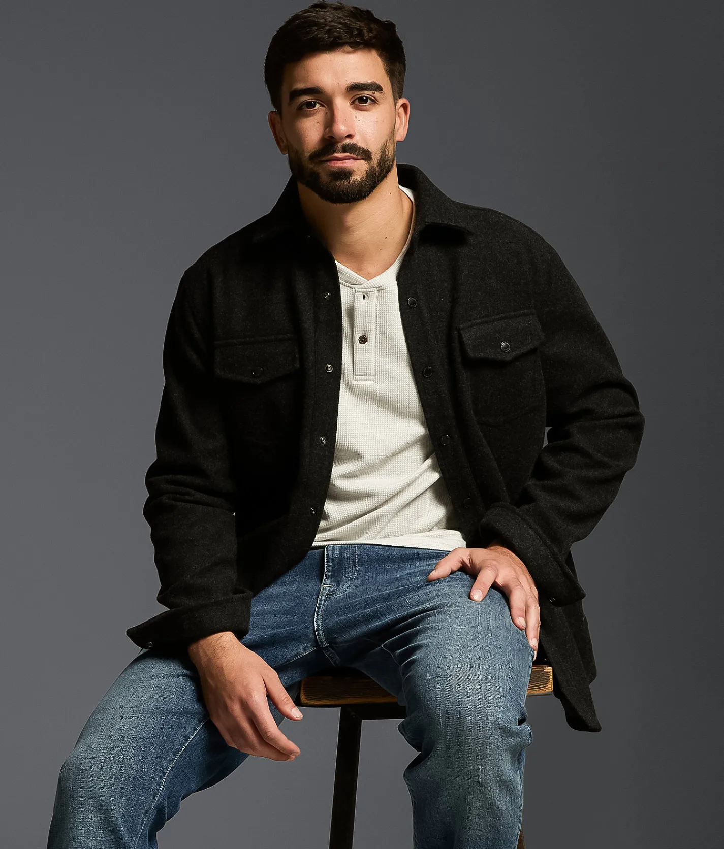 Tops | Outpost Makers Athletic Flannel Shirt Black