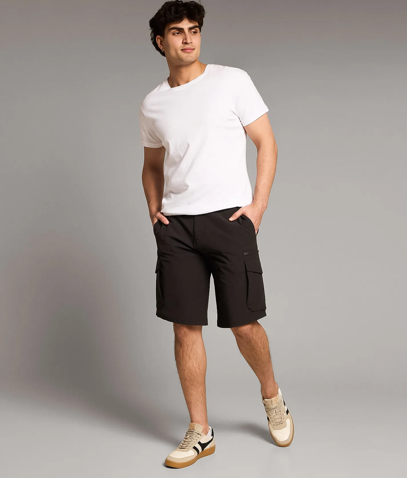 Shorts | BKE Athletic Hybrid Cargo Stretch Short Moonless Night