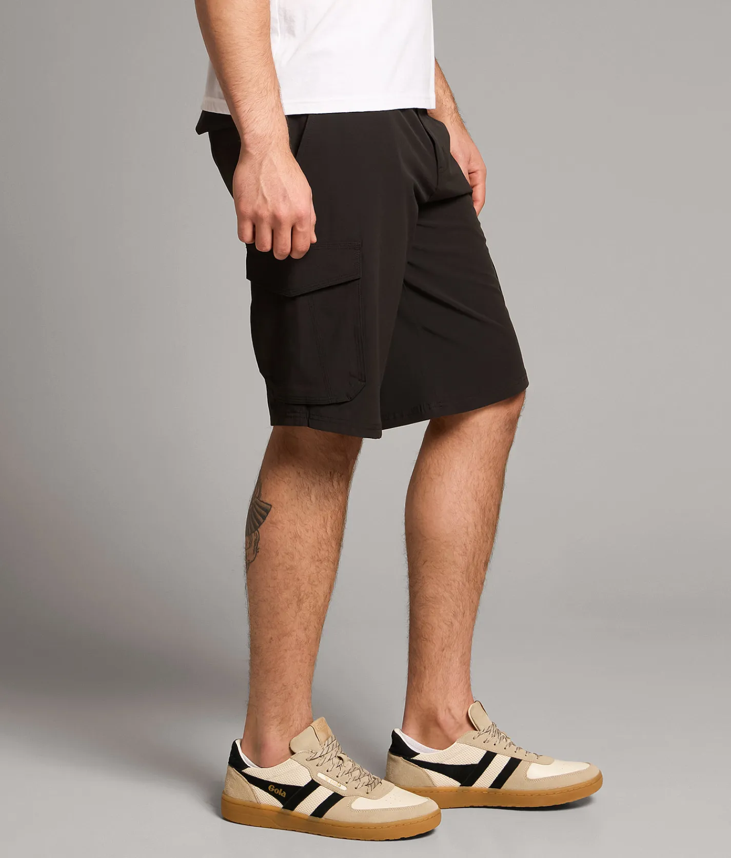 BKE Athletic Hybrid Cargo Stretch Short Moonless Night Discount