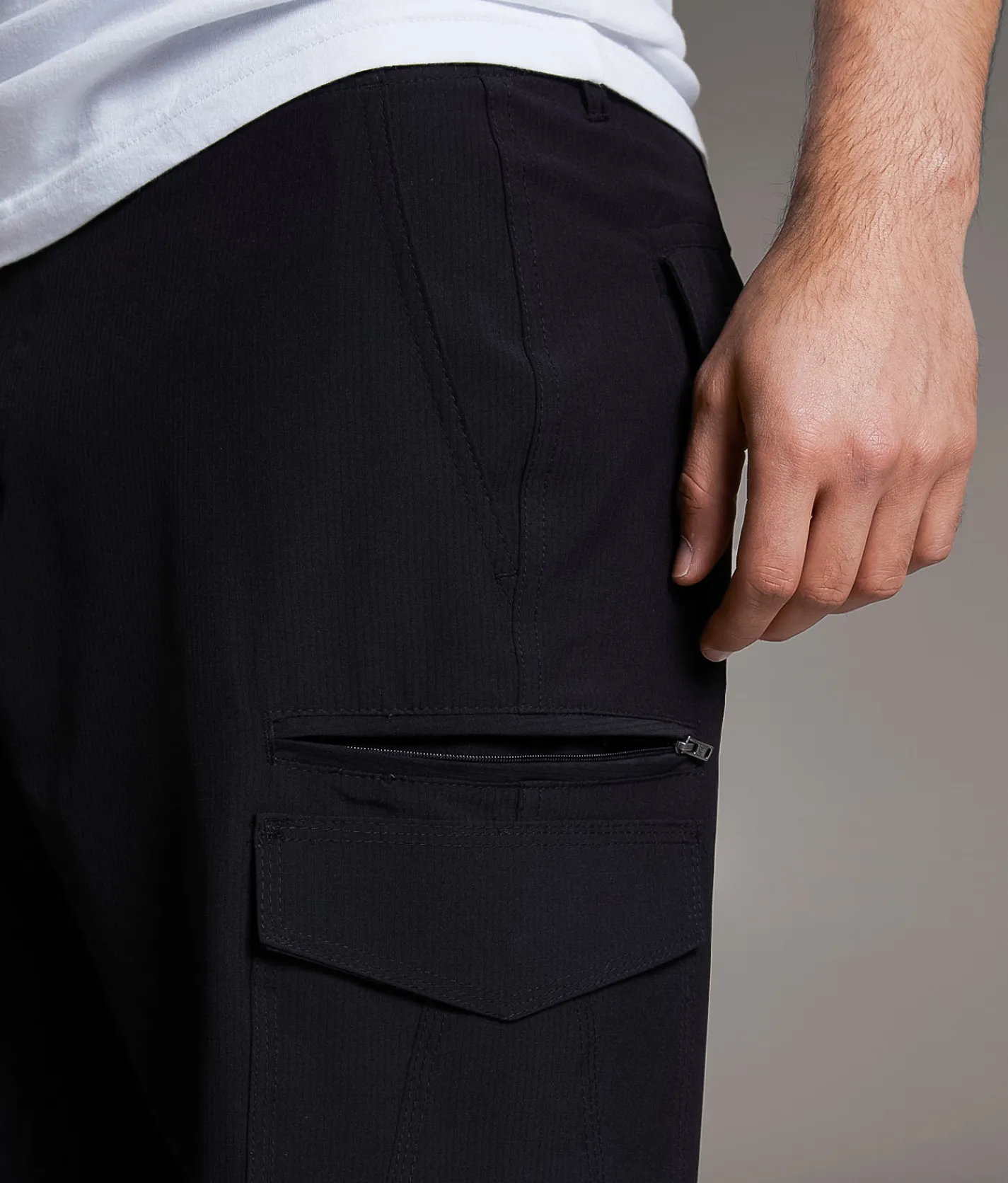 BKE Athletic Hybrid Cargo Stretch Short Black Best