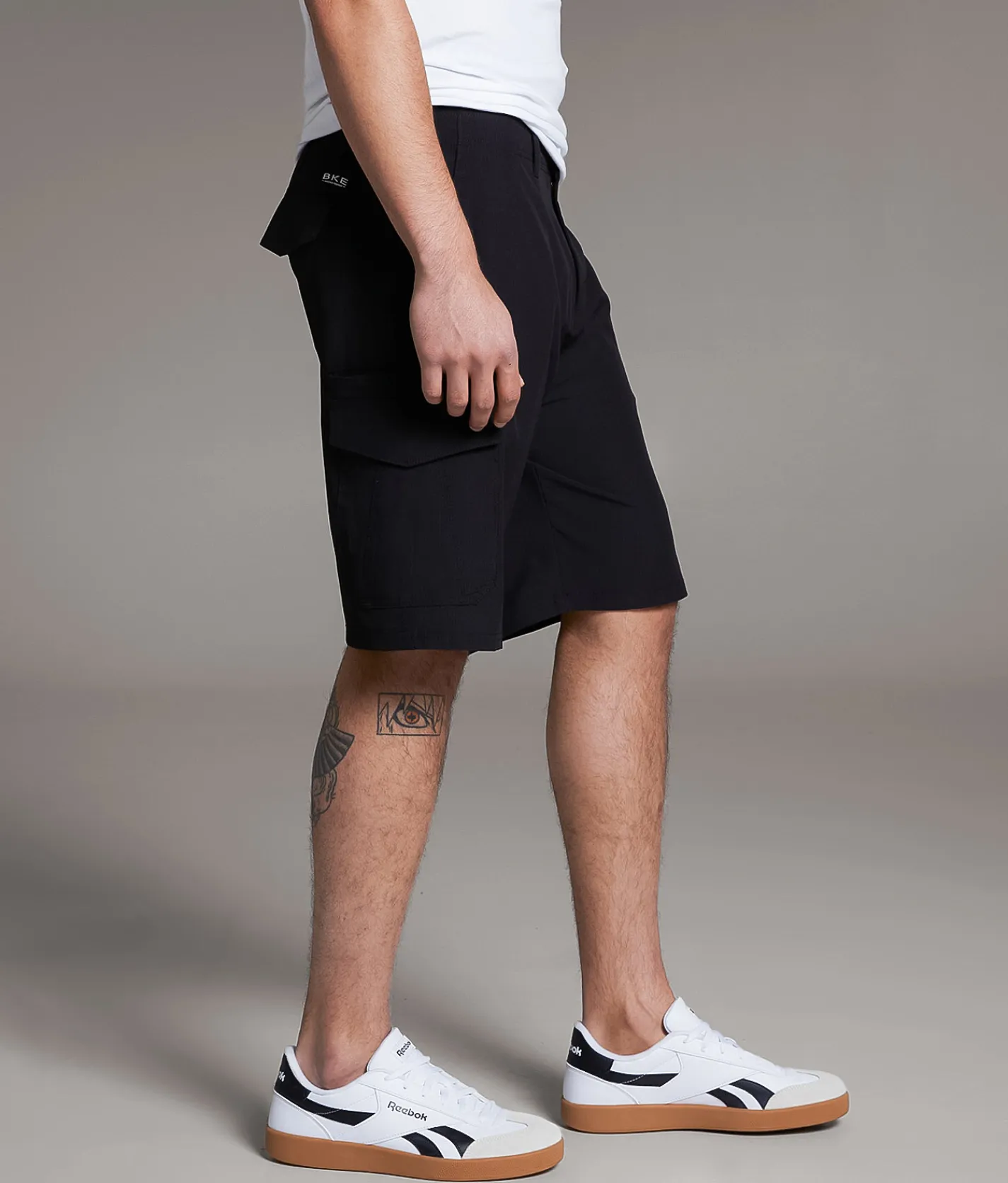 BKE Athletic Hybrid Cargo Stretch Short Black Best