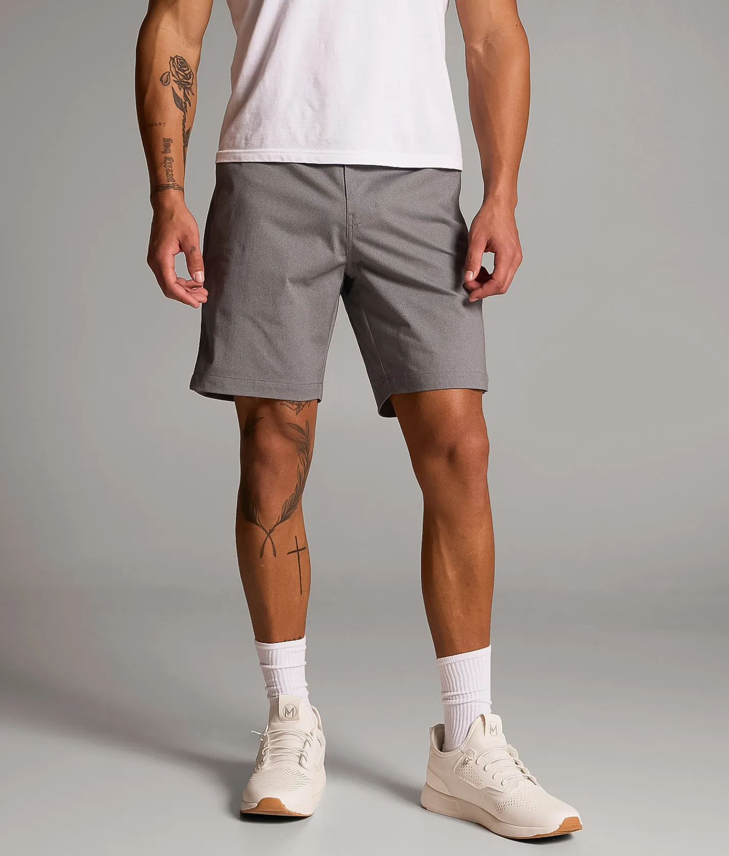 Bottoms|Shorts | BKE Athletic Hybrid Short Grey