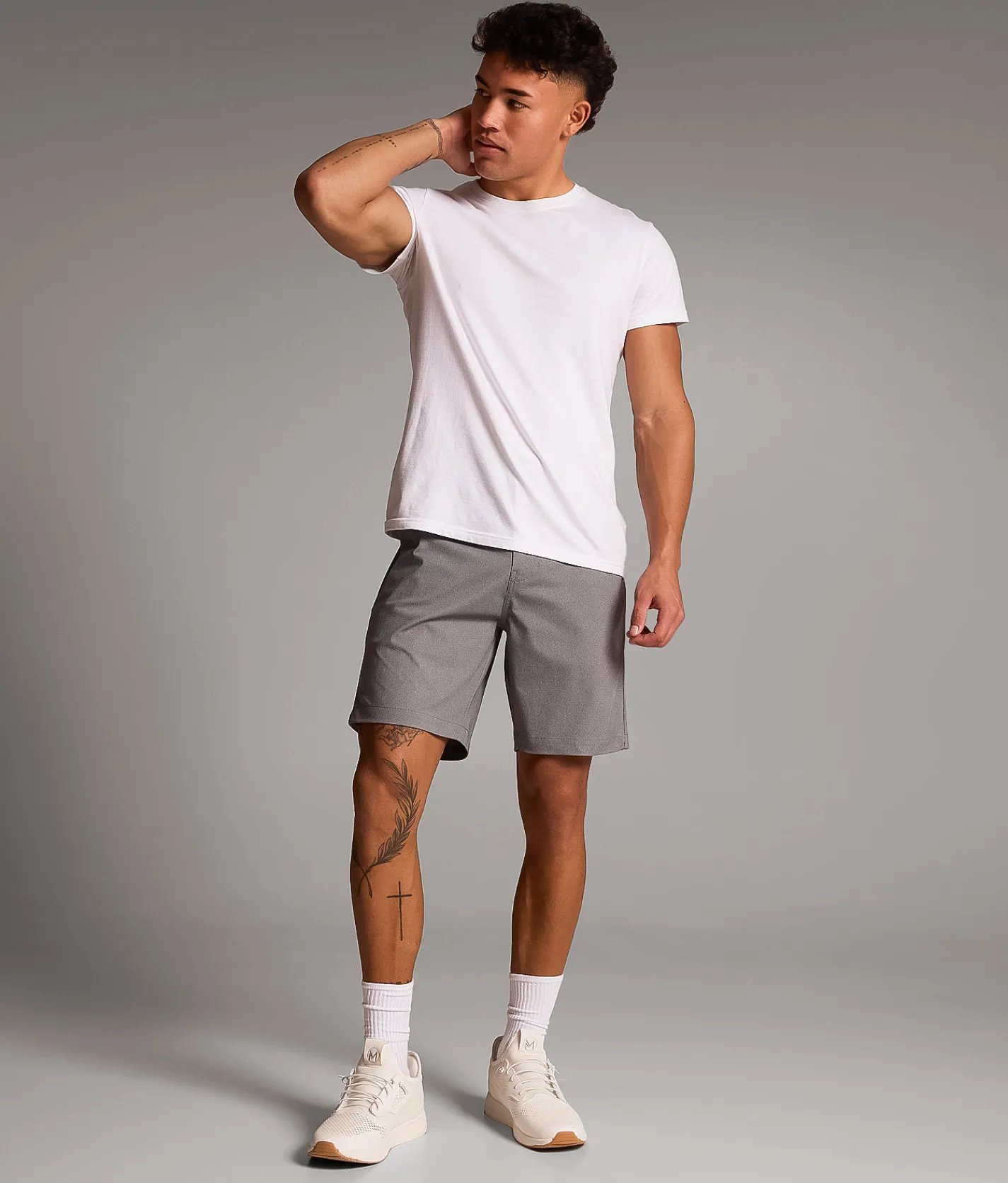 Bottoms|Shorts | BKE Athletic Hybrid Short Grey