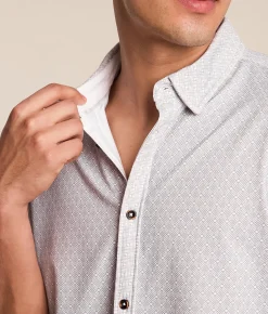 J.B. Holt Athletic Performance Knit Shirt White Grey Sale
