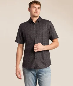J.B. Holt Athletic Performance Knit Shirt Black Grey Discount