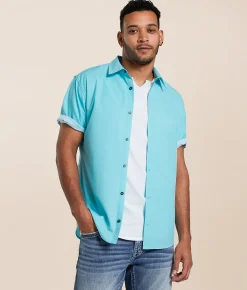 Departwest Athletic Performance Stretch Shirt Teal New