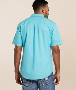 Departwest Athletic Performance Stretch Shirt Teal New