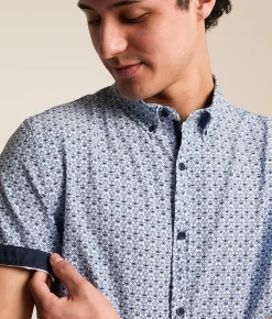 Tops | J.B. Holt Athletic Performance Stretch Shirt White Blue