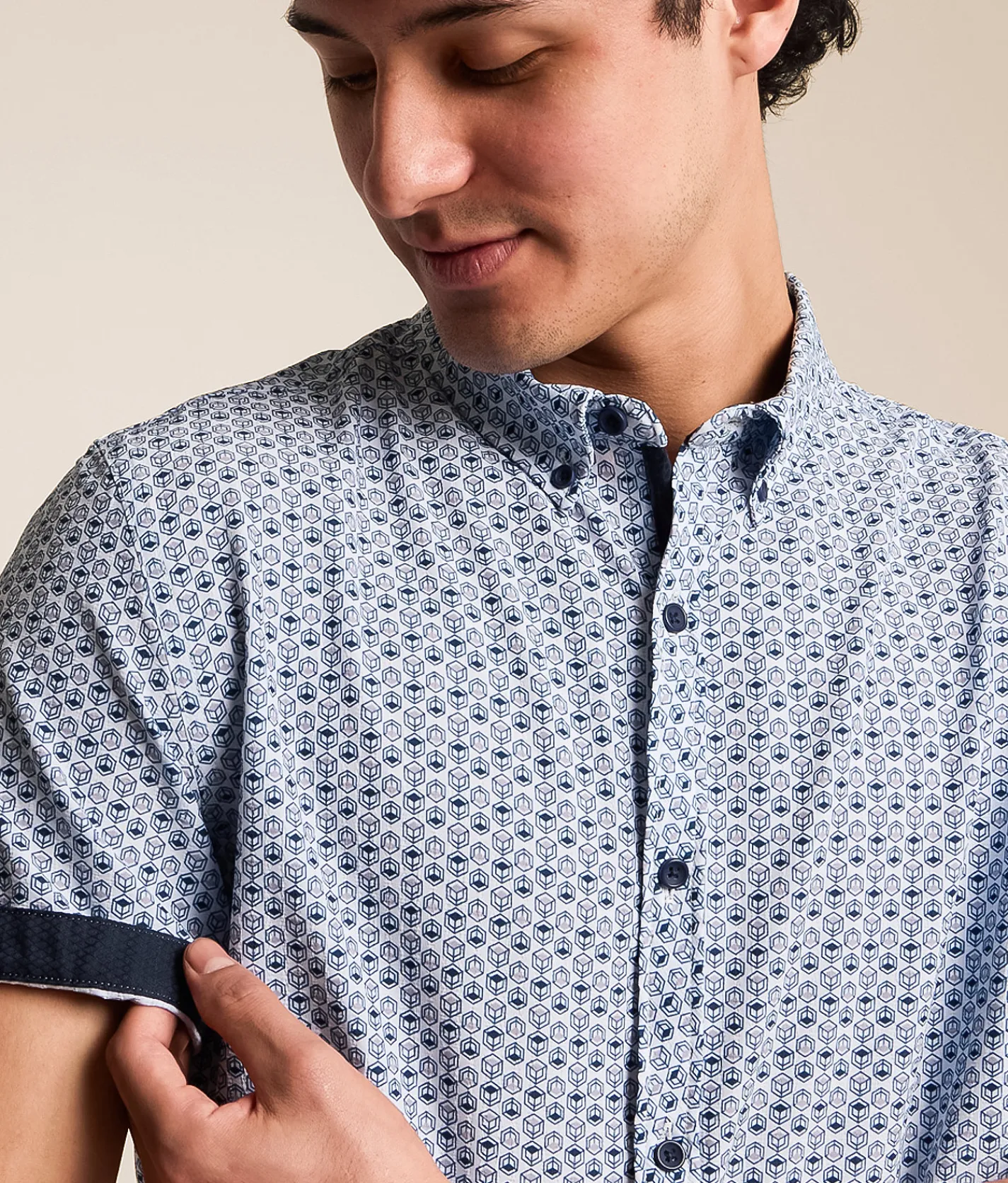 Tops | J.B. Holt Athletic Performance Stretch Shirt White Blue