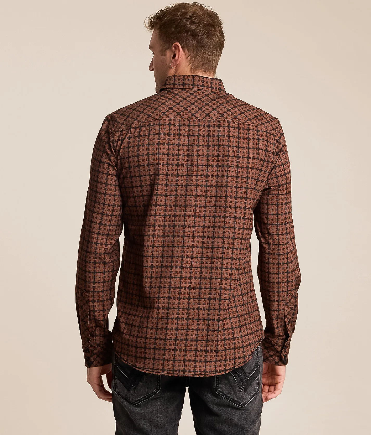 Tops | J.B. Holt Athletic Performance Stretch Shirt Rust Black