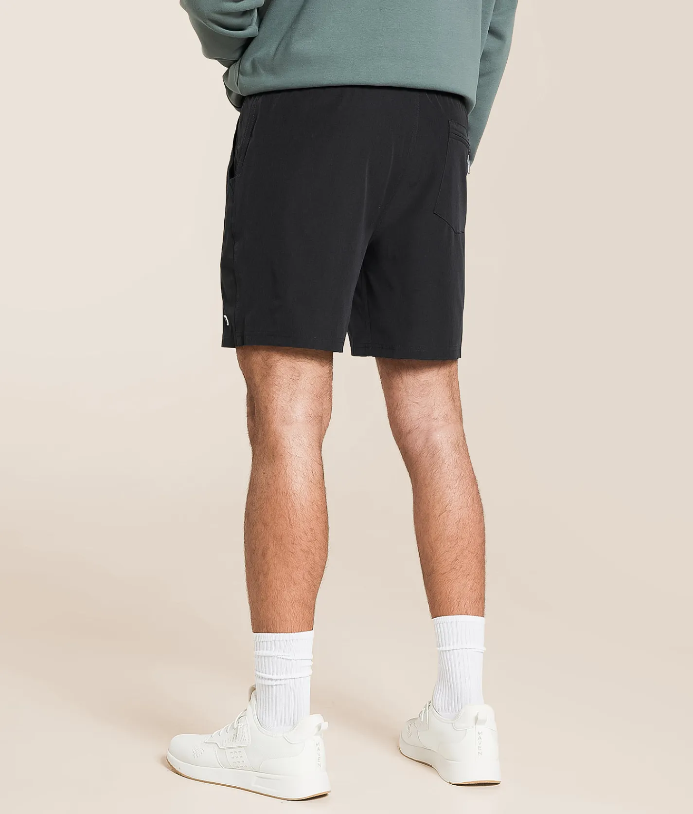 BURLEBO Athletic Performance Stretch Short Heather Black Outlet