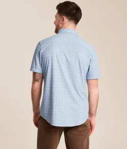 Tops | J.B. Holt Athletic Performance Stretch Shirt Light Blue White