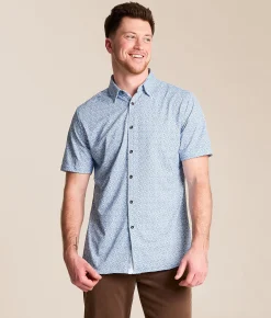 Tops | J.B. Holt Athletic Performance Stretch Shirt Light Blue White