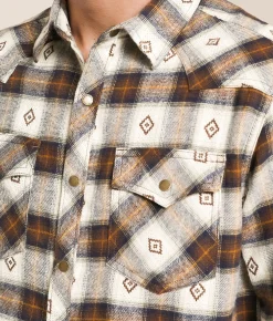 Tops | Gentry County Athletic Plaid Shirt Cream Rust