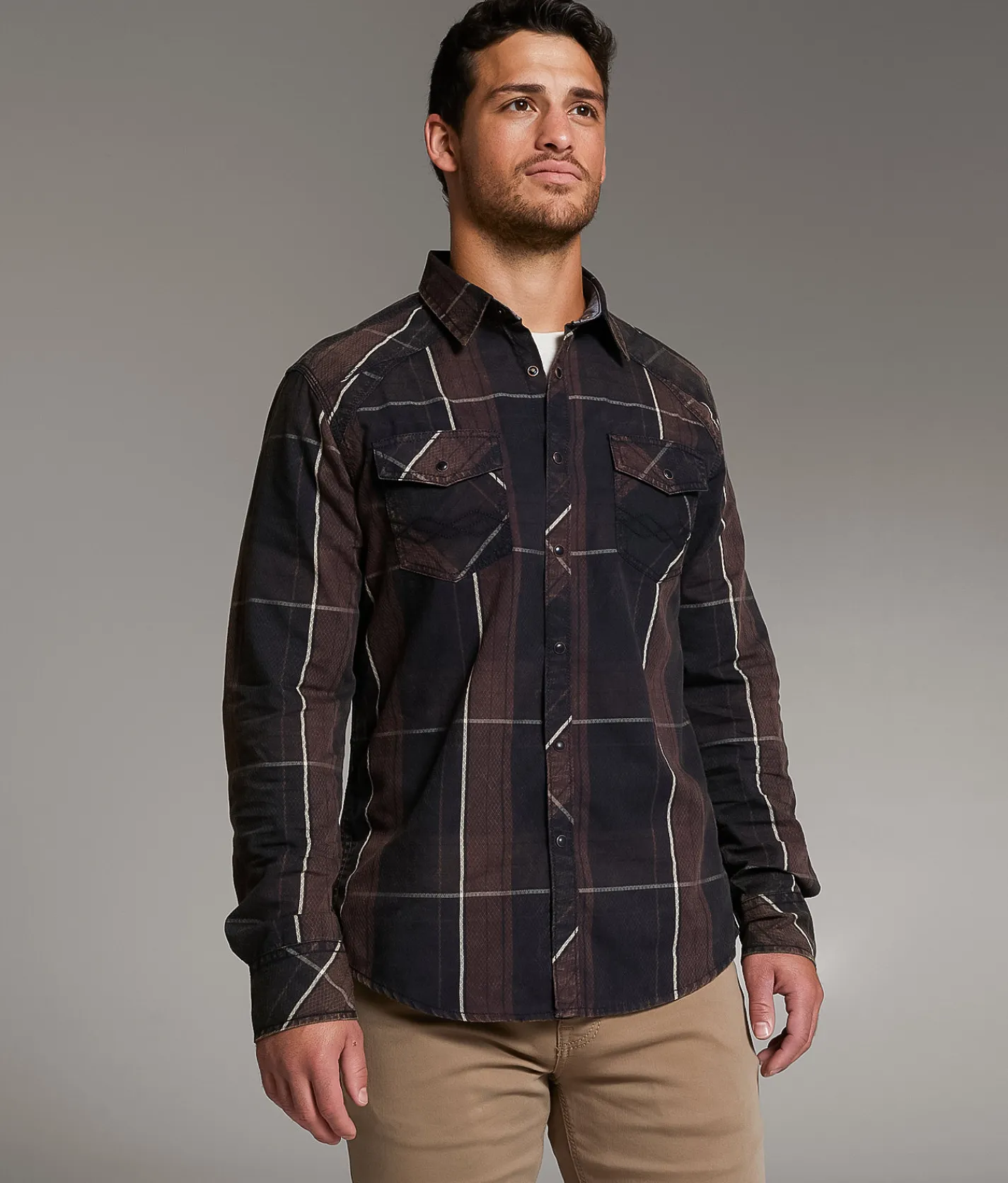BKE Vintage Athletic Shirt Black Burgundy