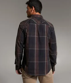 BKE Vintage Athletic Shirt Black Burgundy