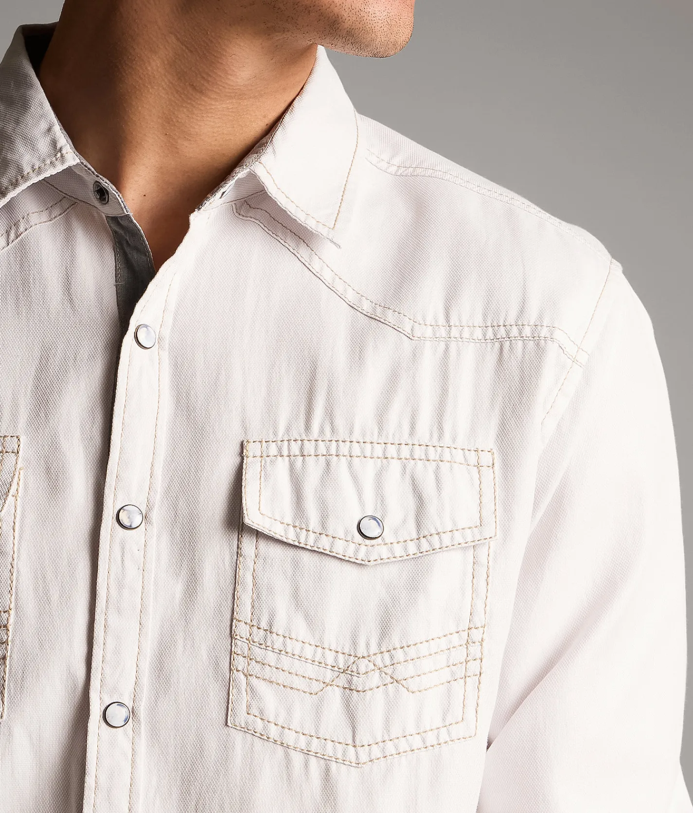 BKE Athletic Shirt Tan White