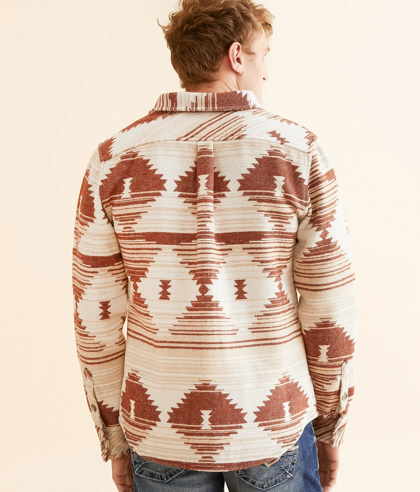 Coats & Jackets | Departwest Athletic Southwestern Shacket Mauve Cream