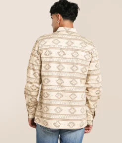 Tops | Departwest Athletic Southwestern Shirt Beige Tan