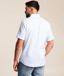 J.B. Holt Athletic Stretch Shirt White Light Blue Clearance