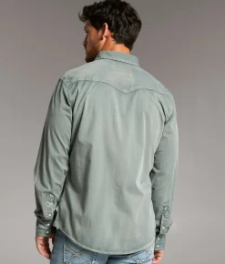 BKE Vintage Athletic Stretch Shirt Green Best