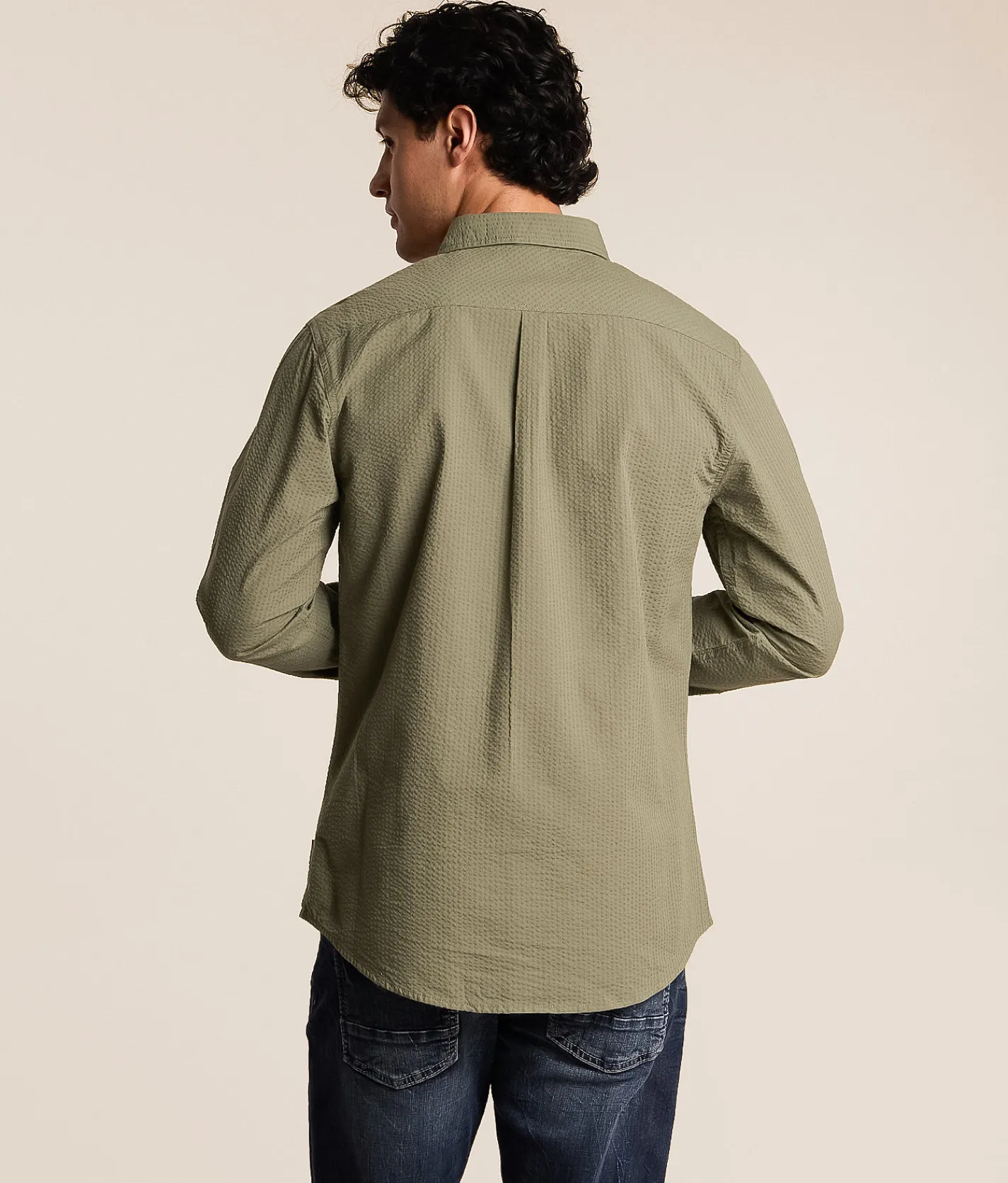 Tops | Departwest Athletic Textured Shirt Olive