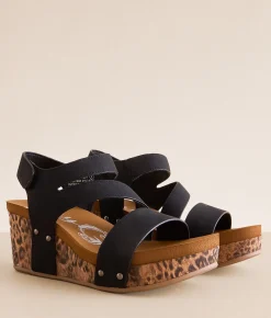 Shoes | Very G Atlas Cheetah Wedge Sandal Black