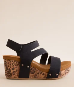 Shoes | Very G Atlas Cheetah Wedge Sandal Black