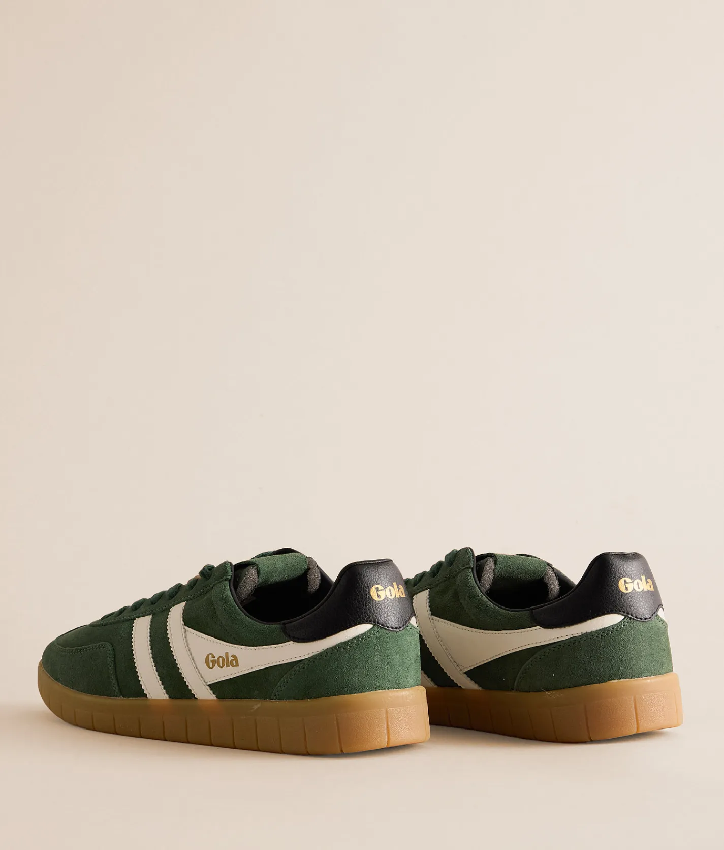 Activewear|Shoes | Gola® Atlas Leather Sneaker Evergreen Offwhite Blk Gu