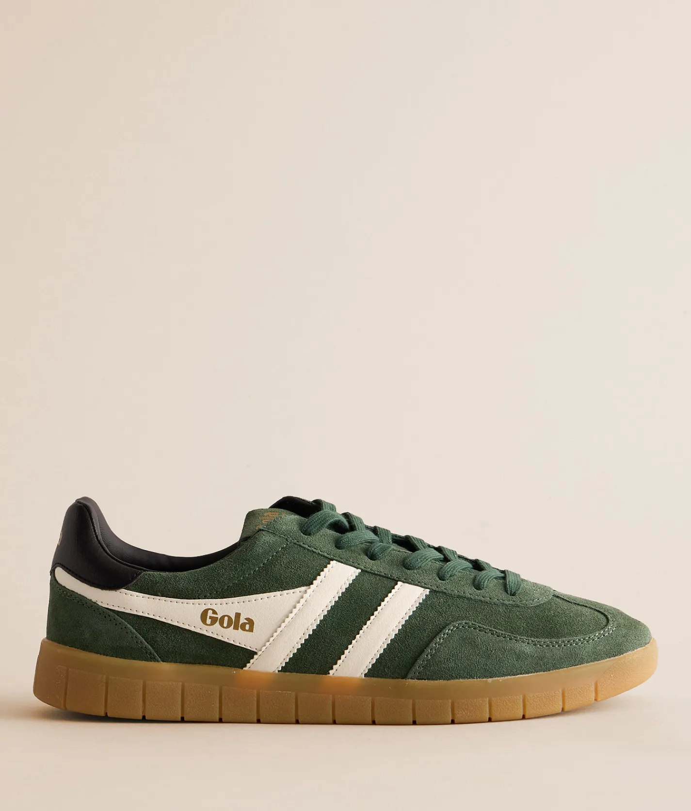 Activewear|Shoes | Gola® Atlas Leather Sneaker Evergreen Offwhite Blk Gu