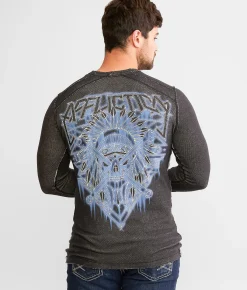Graphic T-Shirts | Affliction Atomic Iron Reversible Thermal White Black