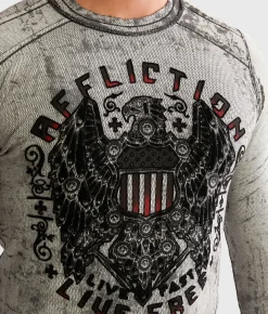Graphic T-Shirts | Affliction Atomic Iron Reversible Thermal White Black
