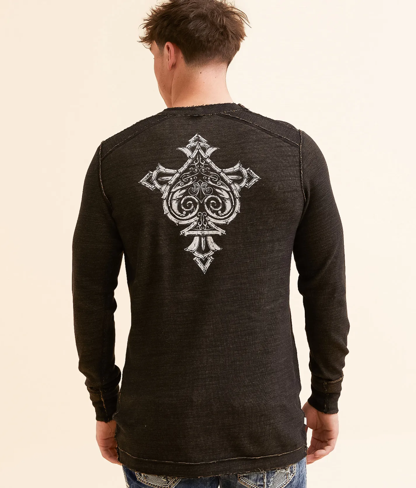 Affliction Atomic Iron Reversible Thermal Tobacco Brown Black Hot