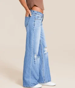 Bottoms | VERVET by Flying Monkey Aubrey Low Baggy Wide Leg Jean Pleasant