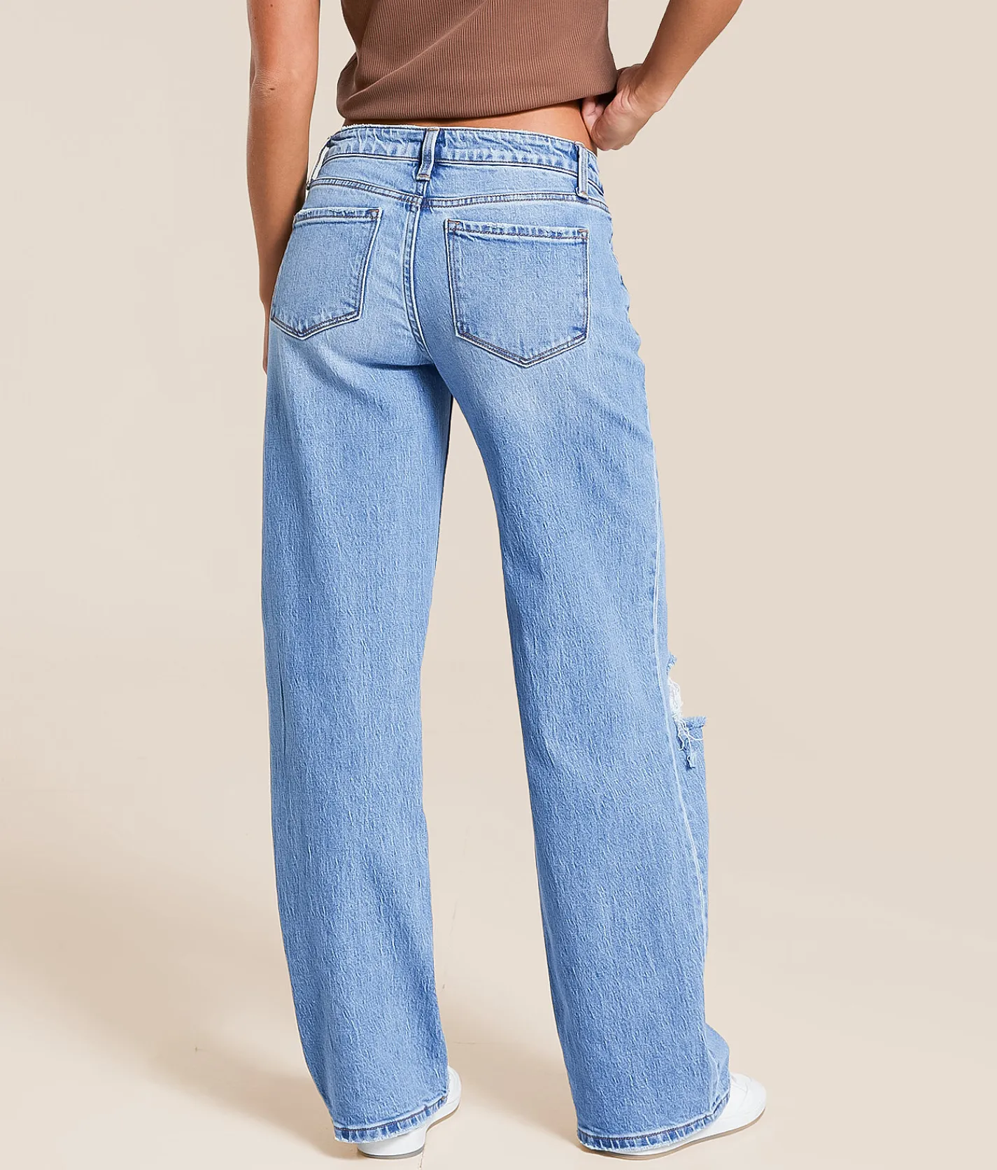 VERVET by Flying Monkey Aubrey Low Baggy Wide Leg Jean Pleasant Sale