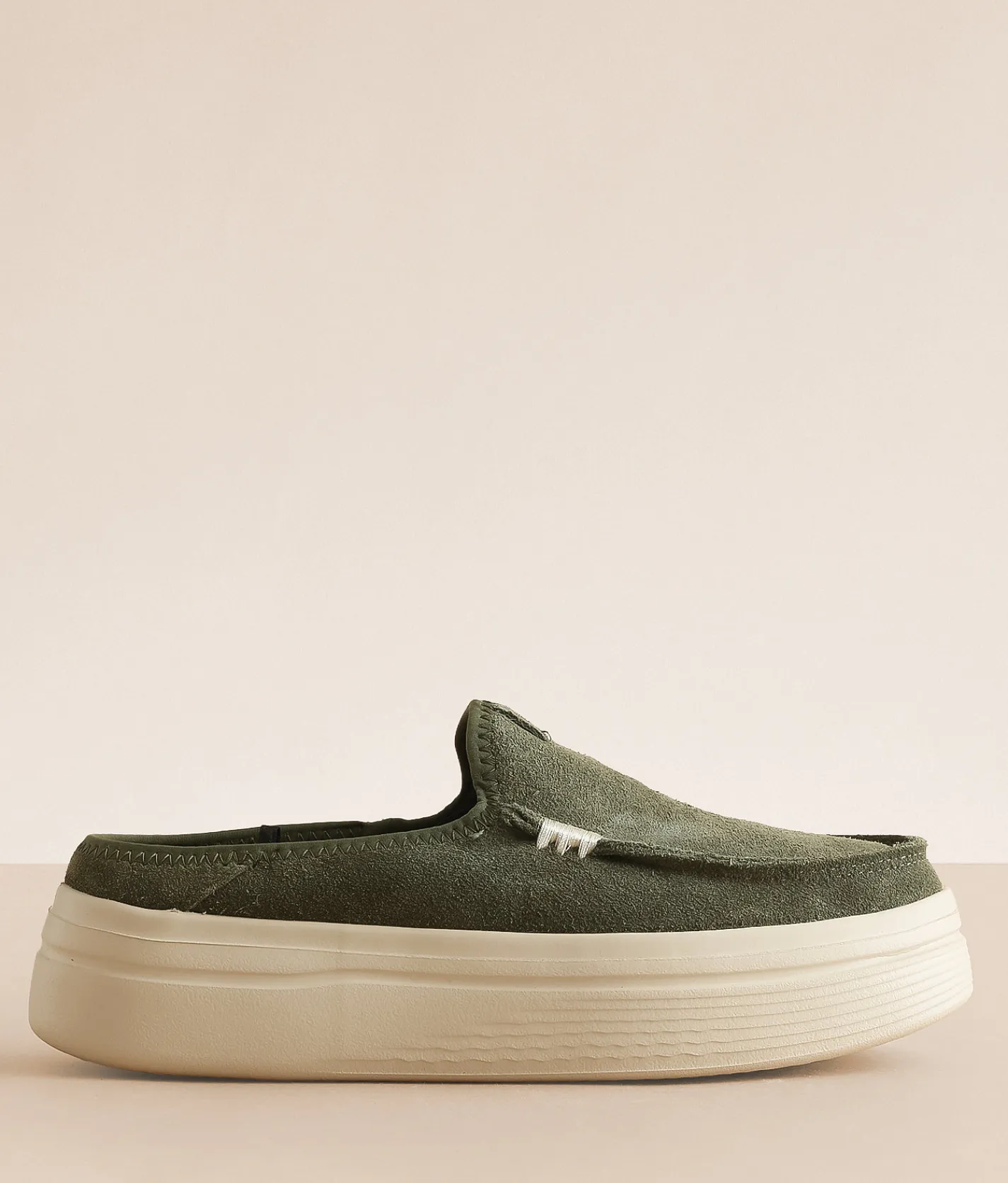 Shoes | HEYDUDE™ Austin Lift Classic Leather Mule Shoe Moss