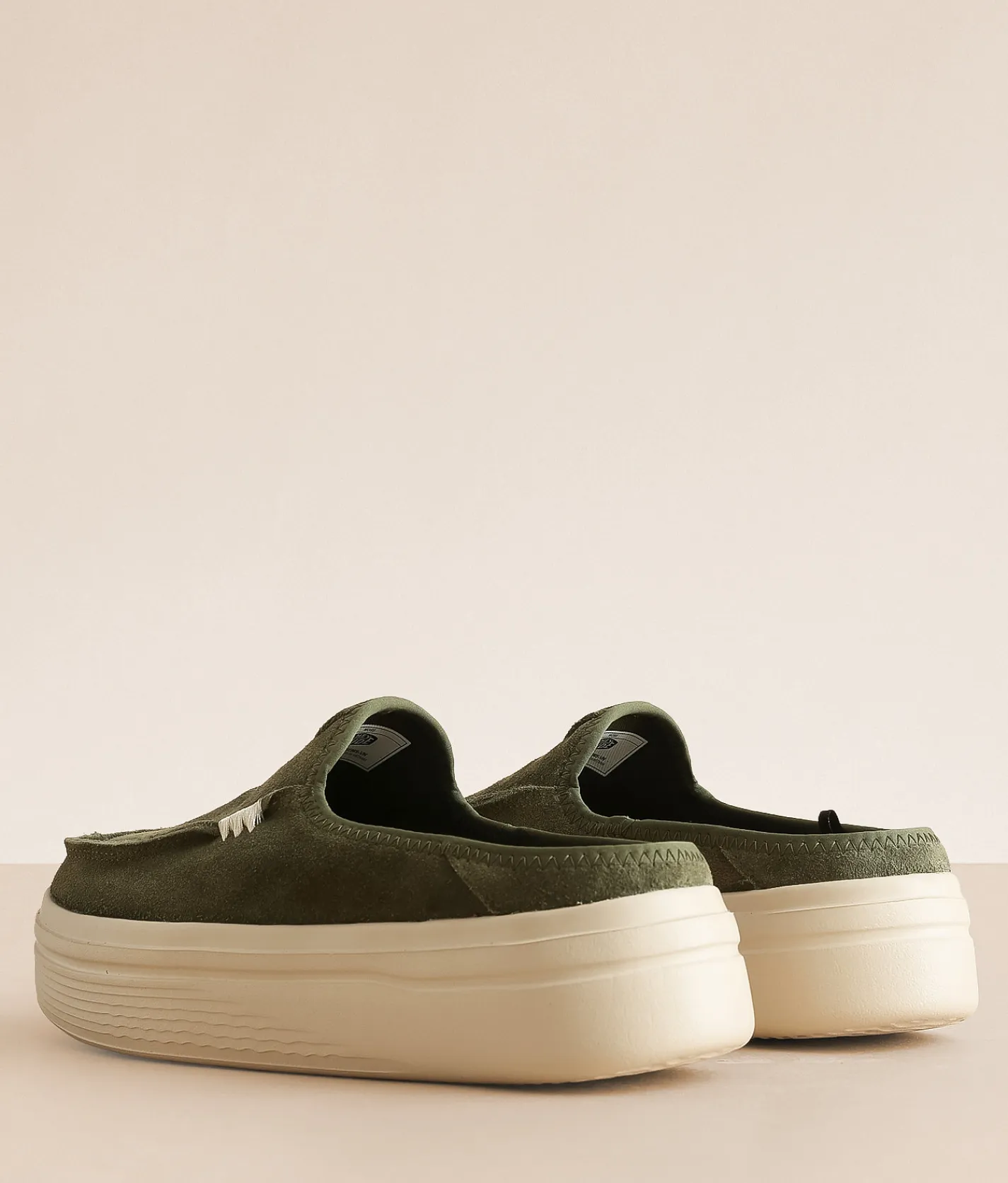 Shoes | HEYDUDE™ Austin Lift Classic Leather Mule Shoe Moss