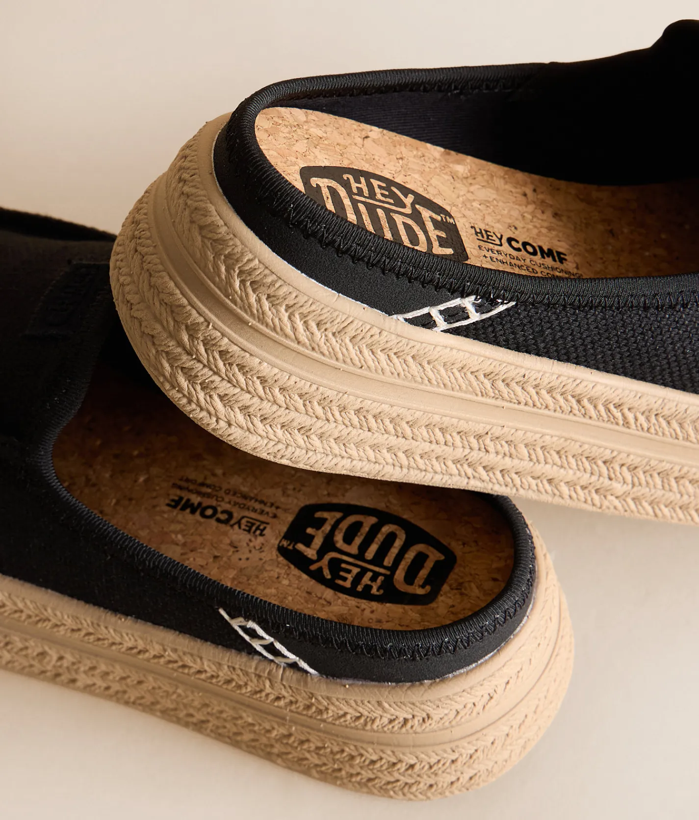 Shoes | HEYDUDE™ Austin Lift Espadrille Woven Mule Shoe Black