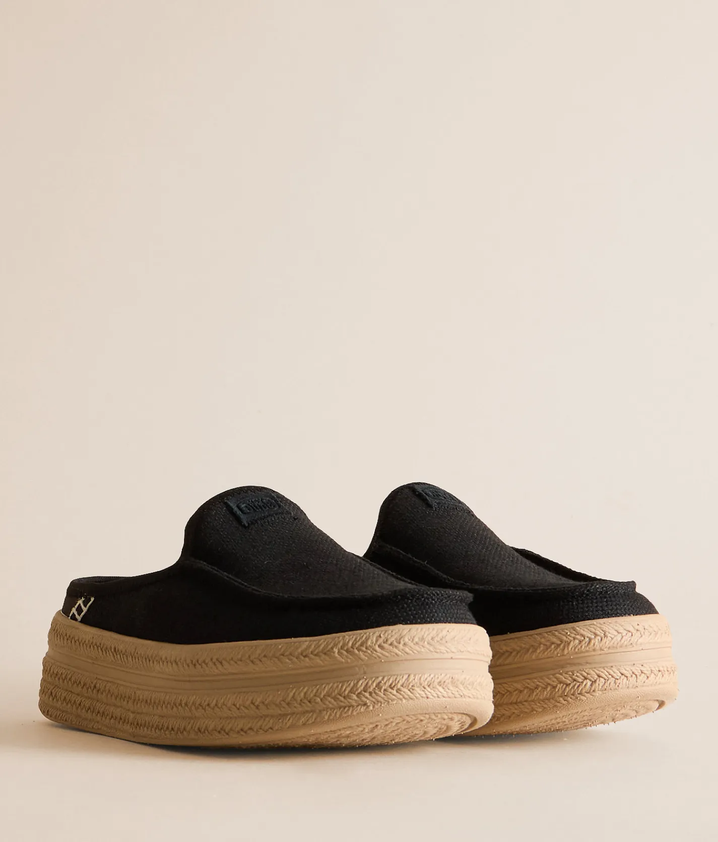Shoes | HEYDUDE™ Austin Lift Espadrille Woven Mule Shoe Black