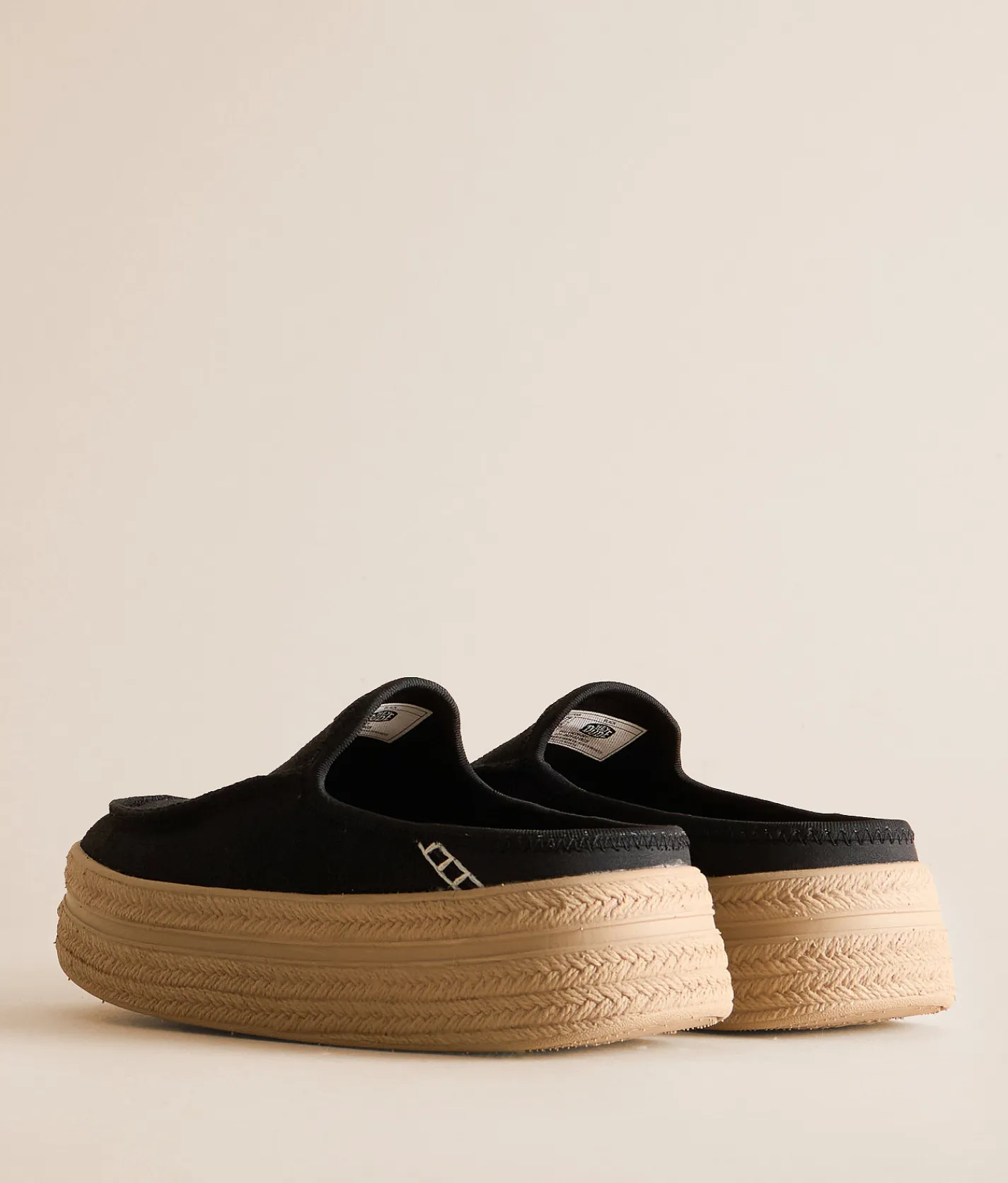 Shoes | HEYDUDE™ Austin Lift Espadrille Woven Mule Shoe Black