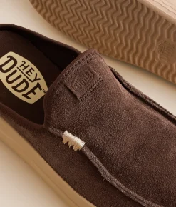HEYDUDE™ Austin Lift Leather Mule Shoe Coffee Hot