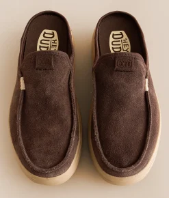 HEYDUDE™ Austin Lift Leather Mule Shoe Coffee Hot