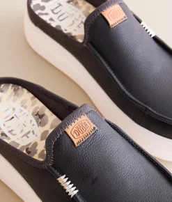 Shoes | HEYDUDE™ Austin Lift Leather Mule Shoe Black