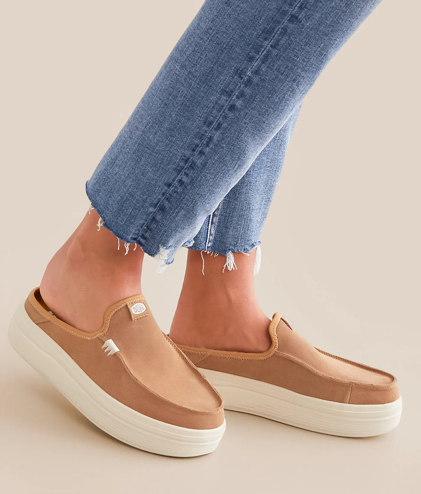HEYDUDE™ Austin Lift Leather Mule Shoe Tan Best