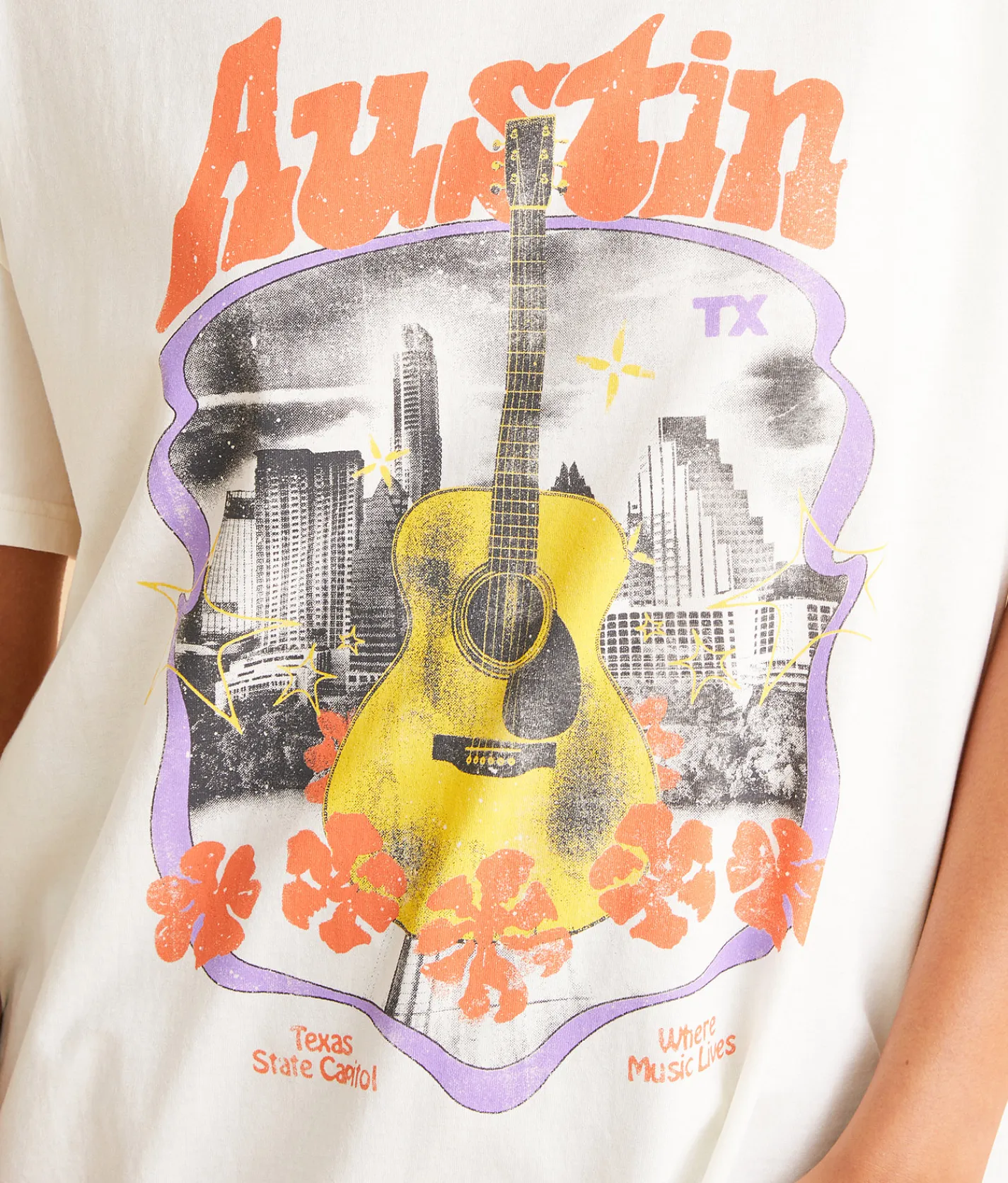 Tops | Girl Dangerous Austin, TX T-Shirt Vintage White