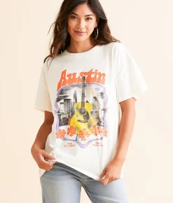 Tops | Girl Dangerous Austin, TX T-Shirt Vintage White