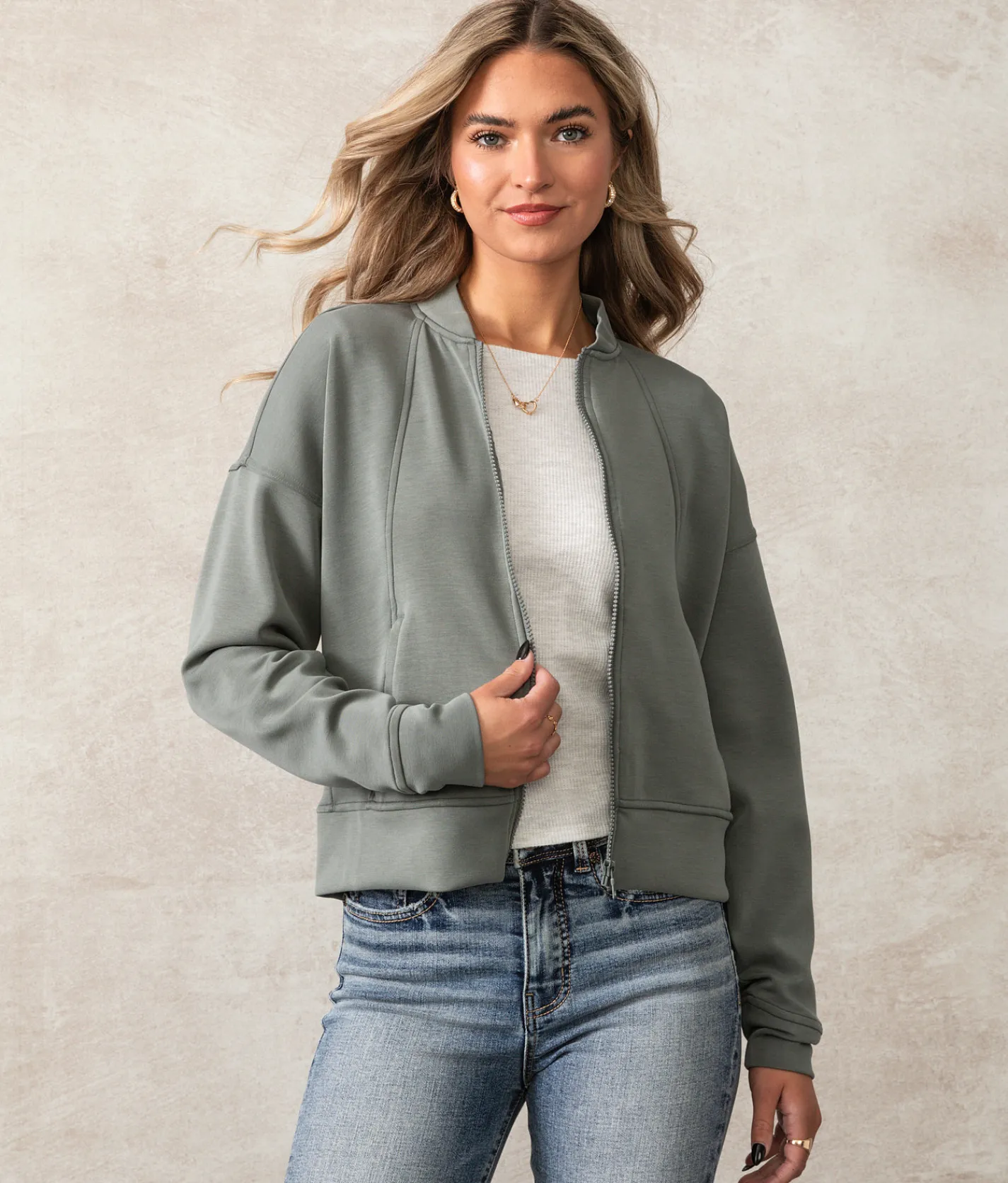 Tops|Coats & Jackets | Buckle Black Ava Jacket Sage