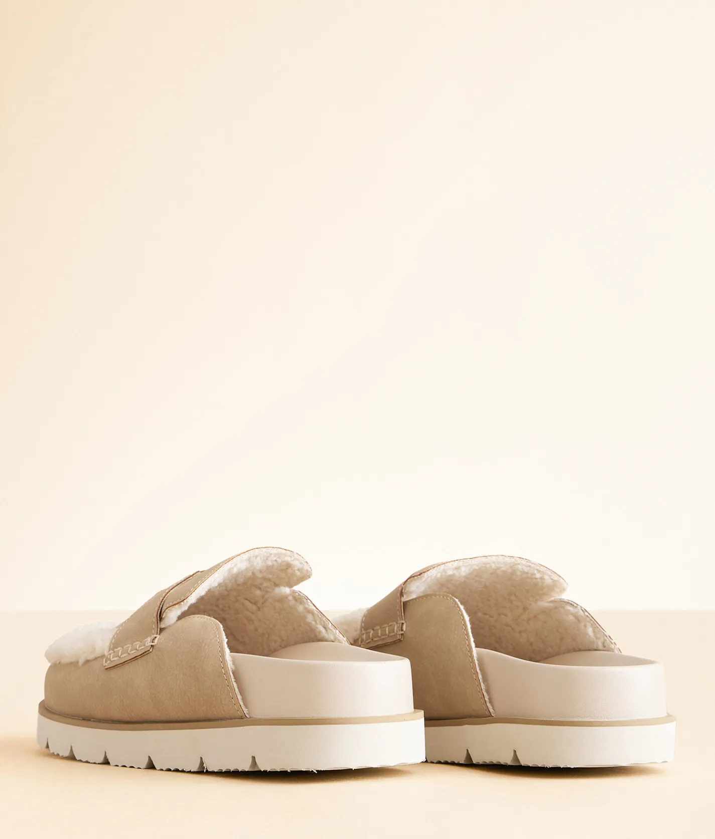 Oasis Society Avalon Sherpa Mule Khaki Online